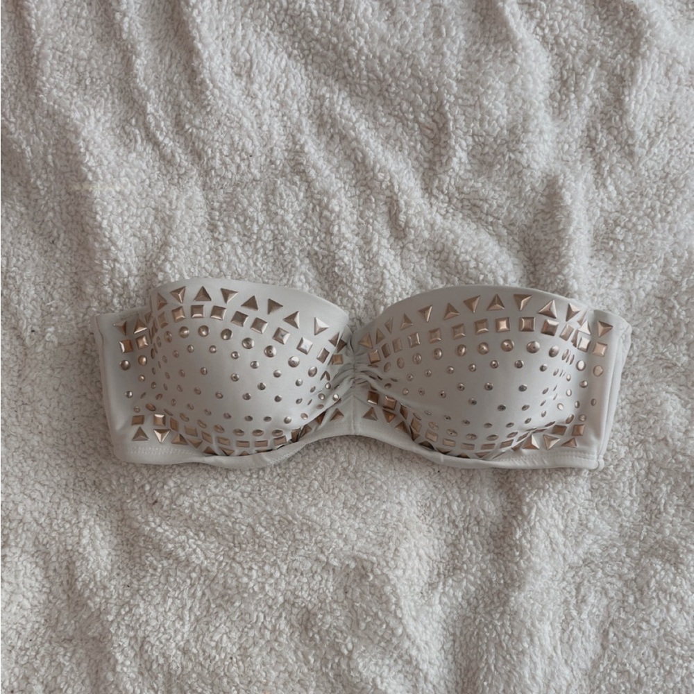 Cream bandeau top